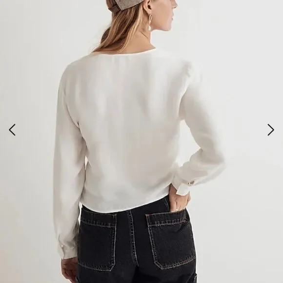 Madewell Brushed Ruched-Front Top - Picture 2 of 8